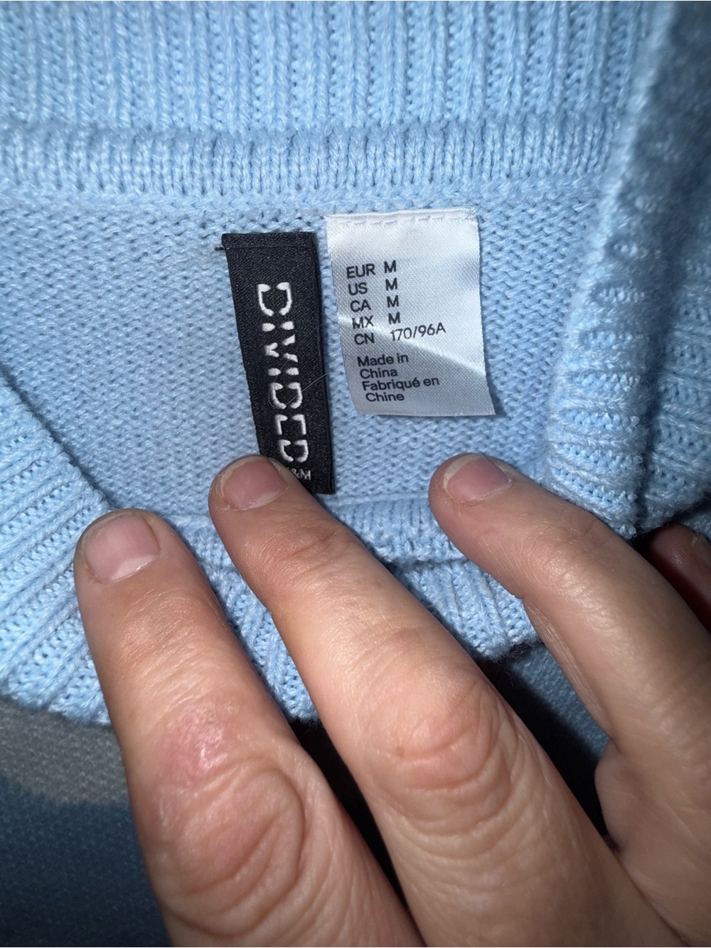 Divided Light Blue Butterfly Turtleneck Sweater - Picture 4 of 4